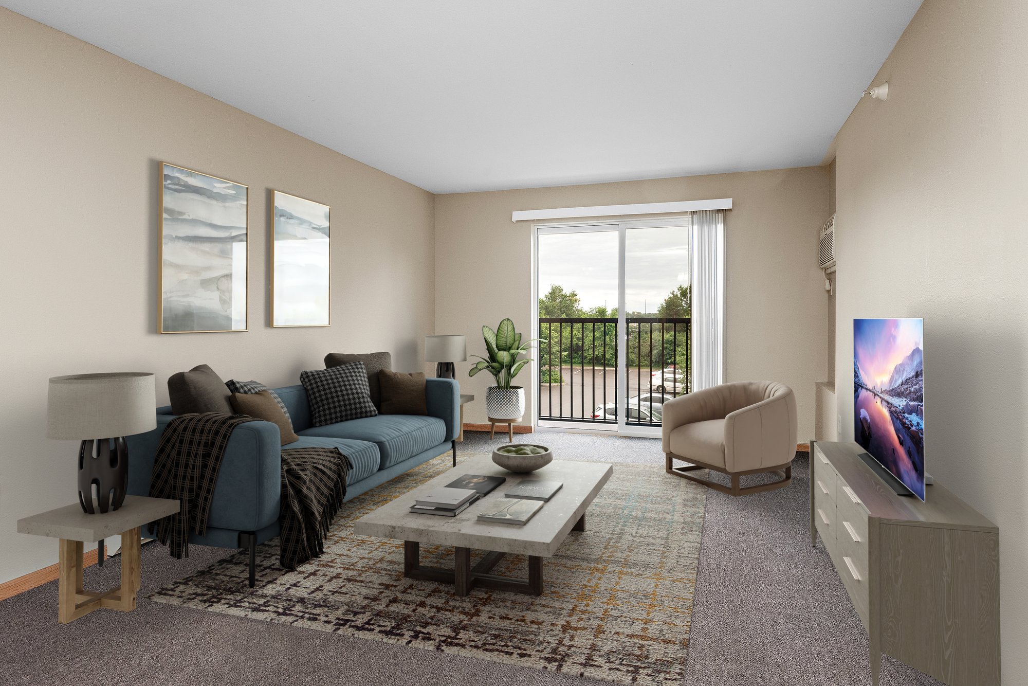2 BR 2 BA living room - Bott 2