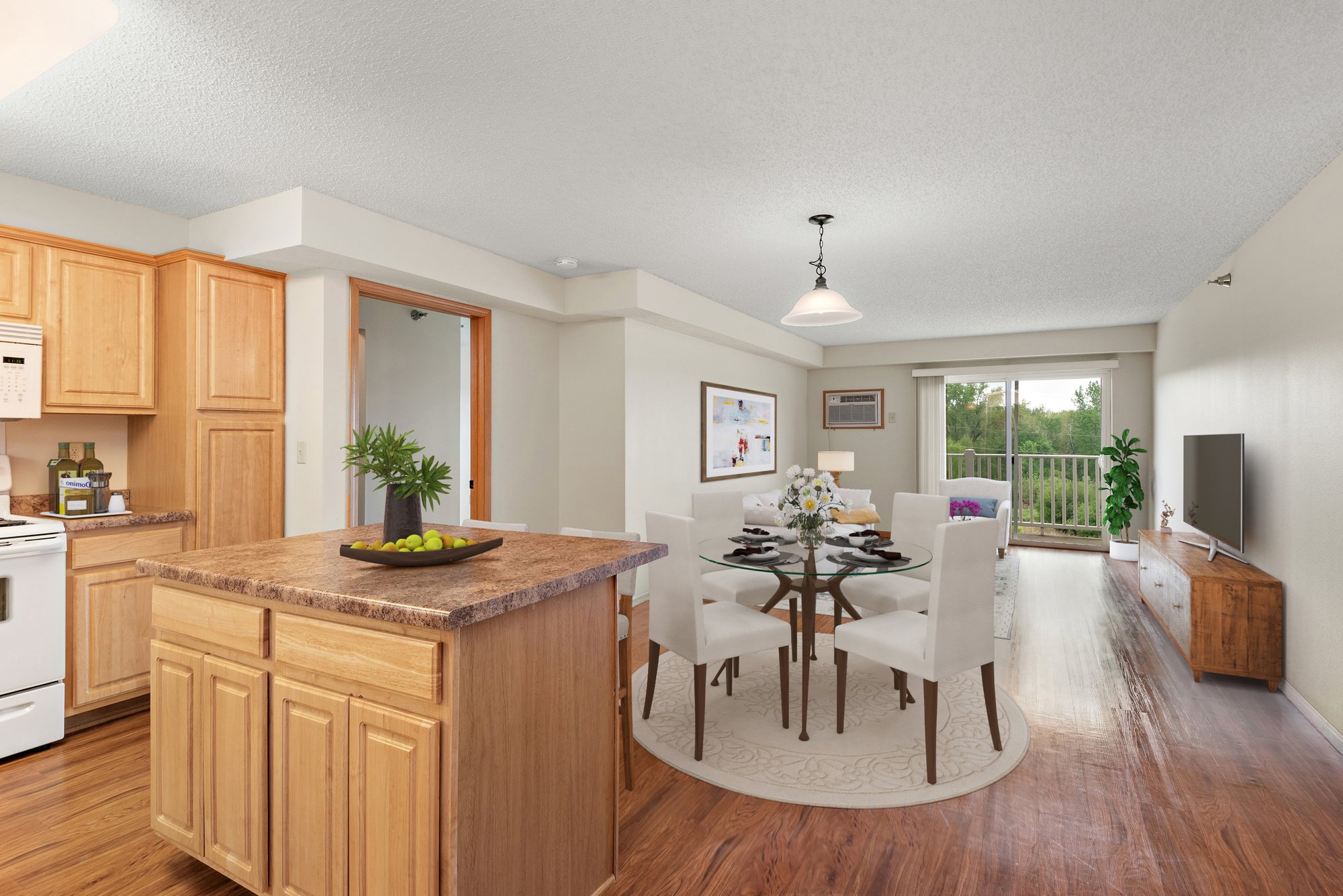Depot 2 BR 2 BA dining-living